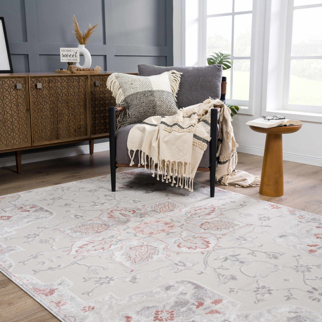 Calum Pink Floral Thick Area Rug - Clearance Rugs TriadCommerceInc