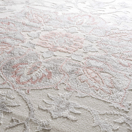 Calum Pink Floral Thick Area Rug - Clearance Rugs TriadCommerceInc