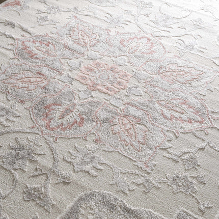 Calum Pink Floral Thick Area Rug - Clearance Rugs TriadCommerceInc
