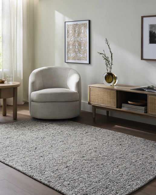 Winta Charcoal Wool Area Rug Rugs TriadCommerceInc
