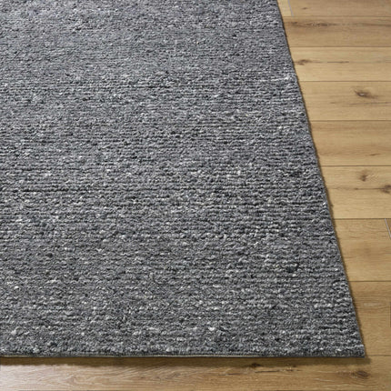 Winta Black Wool Area Rug Rugs TriadCommerceInc