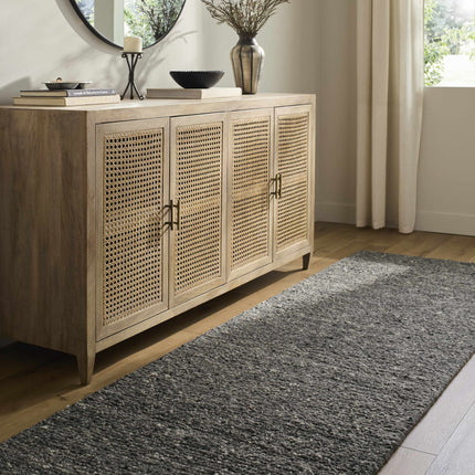 Winta Black Wool Area Rug Rugs TriadCommerceInc