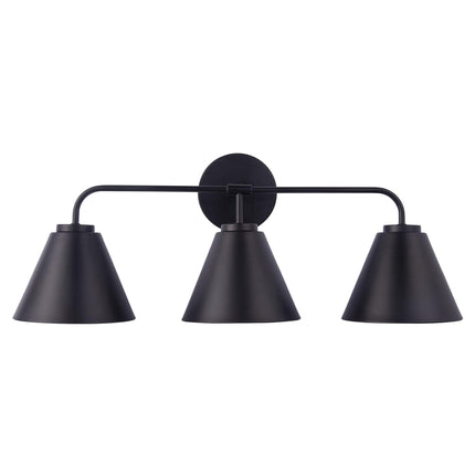 Loft Lantern Modern 3-Light Vanity Light Black Steel Home Decor > Lighting > Wall Lighting > Wall Sconces TriadCommerceInc Black