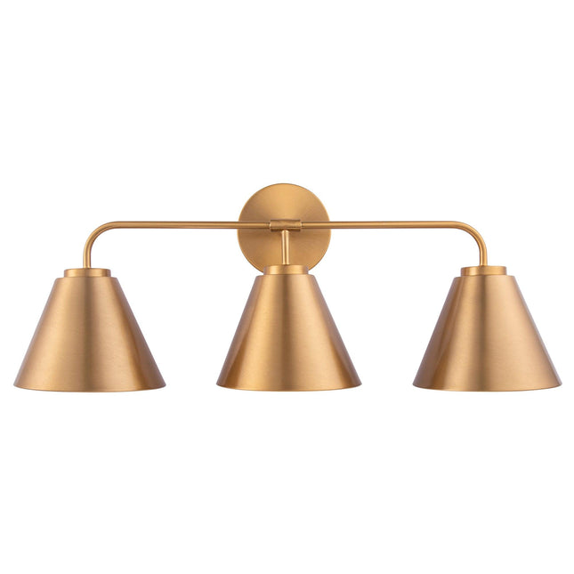 Loft Lantern Modern 3-Light Vanity Light Black Steel Home Decor > Lighting > Wall Lighting > Wall Sconces TriadCommerceInc Golden