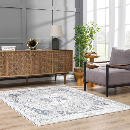 Hera Ivory Flat Pile Washable Rug Rugs TriadCommerceInc