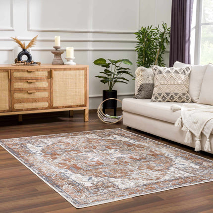Rust Hera Washable Area Rug - Clearance Rugs TriadCommerceInc