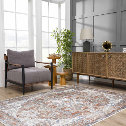Rust Hera Washable Area Rug - Clearance Rugs TriadCommerceInc