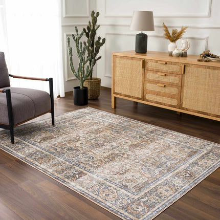 Arias Blue Flat Pile Washable Rug Rugs TriadCommerceInc