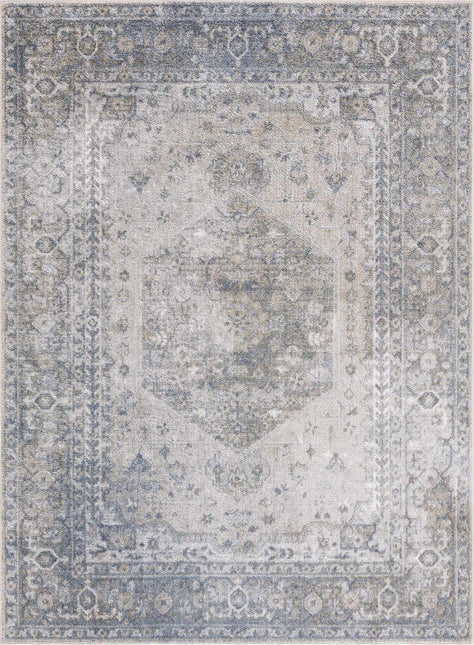 Gael Blue Flat Pile Washable Rug Rugs TriadCommerceInc