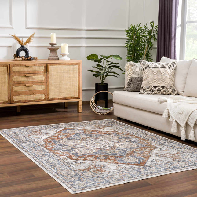 Erna Washable Area Rug - Clearance Rugs TriadCommerceInc 6'7" x 9' Rectangle