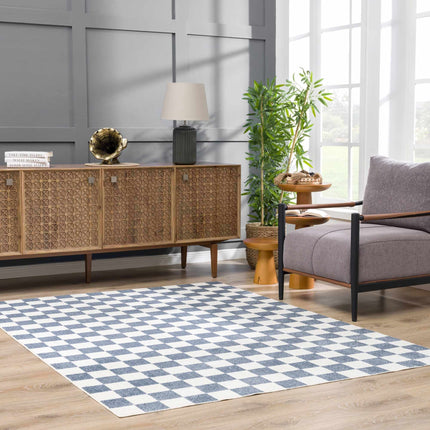Brone Checkered Washable Area Rug Rugs TriadCommerceInc