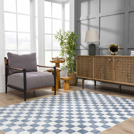 Brone Checkered Washable Area Rug Rugs TriadCommerceInc