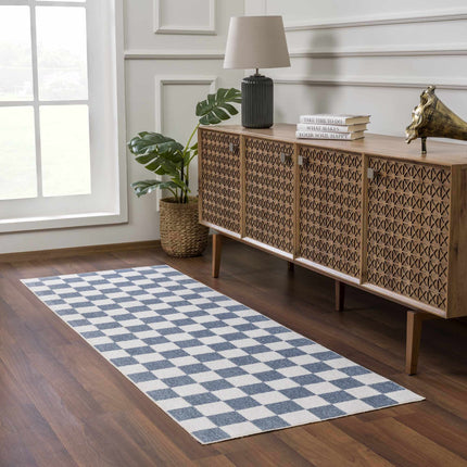 Brone Checkered Washable Area Rug Rugs TriadCommerceInc
