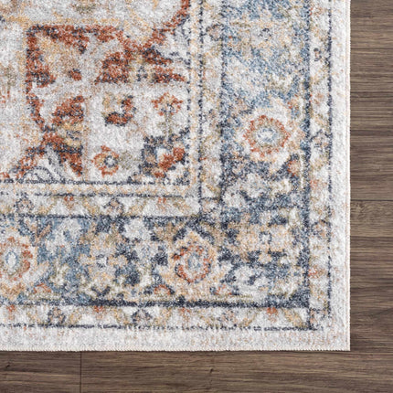 Akram Gray & Orange Washable Area Rug - Clearance Rugs TriadCommerceInc