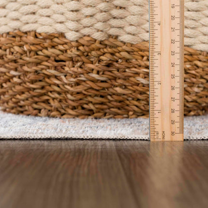 Akram Gray & Orange Washable Area Rug - Clearance Rugs TriadCommerceInc