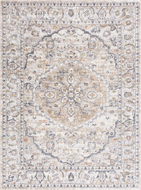 Hiti Cream Flat Pile Washable Rug Rugs TriadCommerceInc