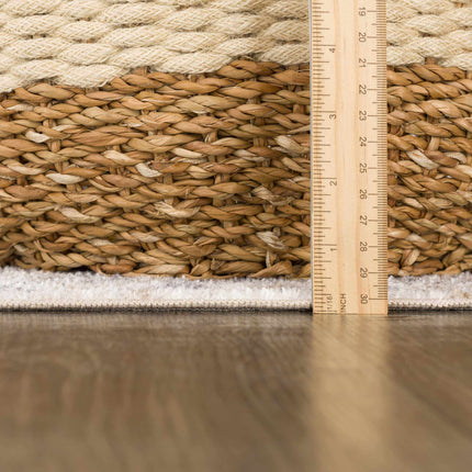 Hiti Cream Flat Pile Washable Rug Rugs TriadCommerceInc