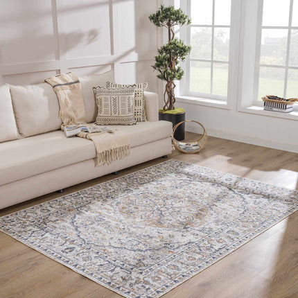 Hiti Cream Flat Pile Washable Rug Rugs TriadCommerceInc
