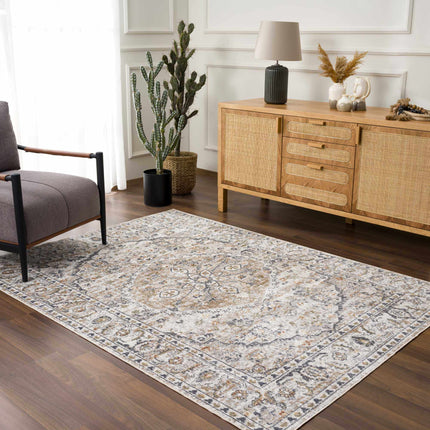 Hiti Cream Flat Pile Washable Rug Rugs TriadCommerceInc