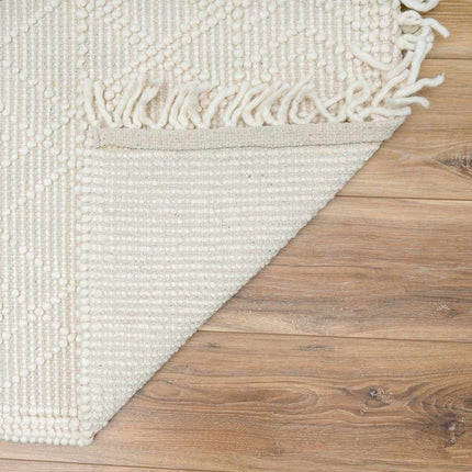 Ramsbury Beige Trellis Wool Rug Rugs TriadCommerceInc