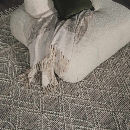 Ramsbury Beige Trellis Wool Rug Rugs TriadCommerceInc