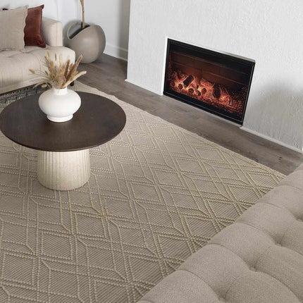 Ramsbury Beige Trellis Wool Rug Rugs TriadCommerceInc 2'3" x 3'9" Rectangle