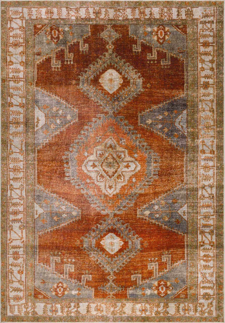 Kullar Orange Washable Area Rug Rugs TriadCommerceInc