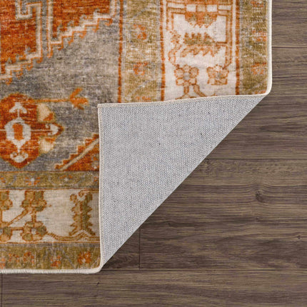 Kullar Orange Washable Area Rug Rugs TriadCommerceInc
