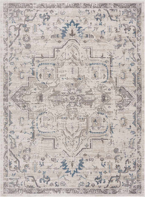 Cabacungan Cream Washable Area Rug - Clearance Rugs TriadCommerceInc 5'3" x 7' Rectangle