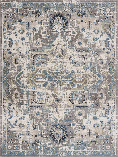 Cabacungan Gray & Blue Washable Area Rug Rugs TriadCommerceInc