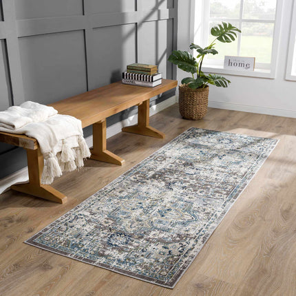 Cabacungan Gray & Blue Washable Area Rug Rugs TriadCommerceInc