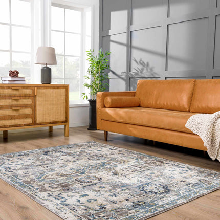 Cabacungan Gray & Blue Washable Area Rug Rugs TriadCommerceInc