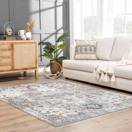 Cabacungan Gray & Blue Washable Area Rug Rugs TriadCommerceInc