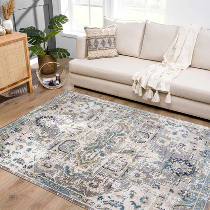 Cabacungan Gray & Blue Washable Area Rug Rugs TriadCommerceInc