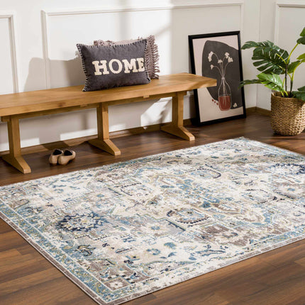 Cabacungan Gray & Blue Washable Area Rug Rugs TriadCommerceInc 5'3" x 7' Rectangle
