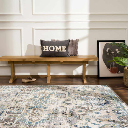 Cabacungan Gray & Blue Washable Area Rug Rugs TriadCommerceInc