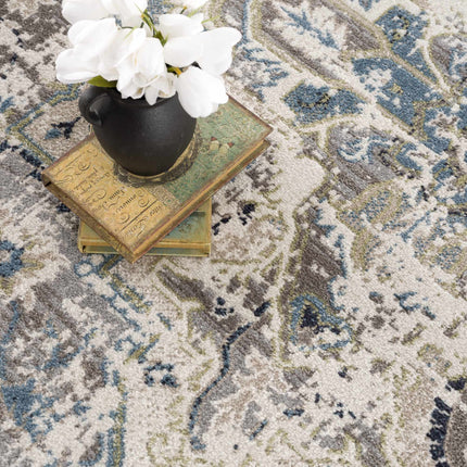 Cabacungan Gray & Blue Washable Area Rug Rugs TriadCommerceInc