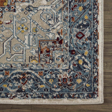 Cabacungan Blue & Rust Washable Area Rug - Clearance Rugs TriadCommerceInc