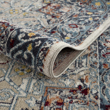 Cabacungan Blue & Rust Washable Area Rug - Clearance Rugs TriadCommerceInc