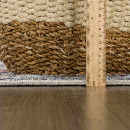 Cabacungan Blue & Rust Washable Area Rug - Clearance Rugs TriadCommerceInc