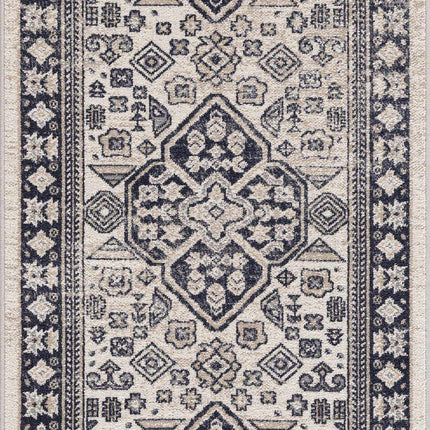 Cabacungan Cream & Gray Washable Area Rug Rugs TriadCommerceInc 2'7" x 7'3" Runner