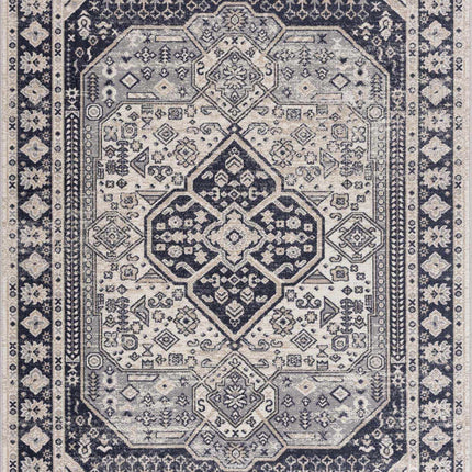 Cabacungan Cream & Gray Washable Area Rug Rugs TriadCommerceInc