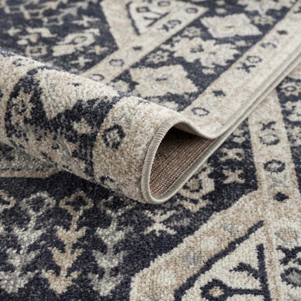 Cabacungan Cream & Gray Washable Area Rug Rugs TriadCommerceInc
