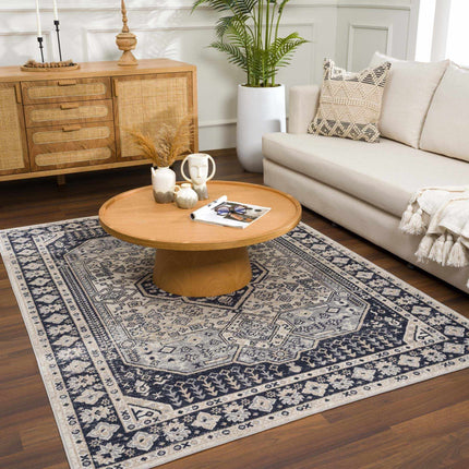 Cabacungan Cream & Gray Washable Area Rug Rugs TriadCommerceInc