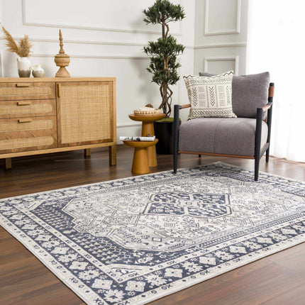 Cabacungan Cream & Gray Washable Area Rug Rugs TriadCommerceInc 5'3" x 7' Rectangle