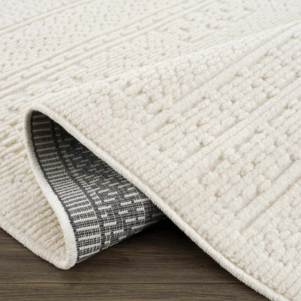 Bahar Cream Washable Area Rug Rugs TriadCommerceInc