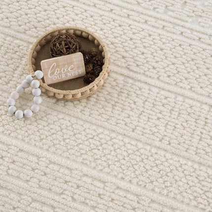 Bahar Cream Washable Area Rug Rugs TriadCommerceInc