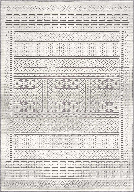 Bahar Cream & Gray Washable Area Rug - Limited Edition Rugs TriadCommerceInc 5' x 7'2" Rectangle