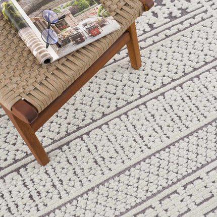 Bahar Cream & Gray Washable Area Rug - Limited Edition Rugs TriadCommerceInc