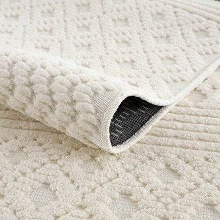 Drago White Washable Area Rug Rugs TriadCommerceInc